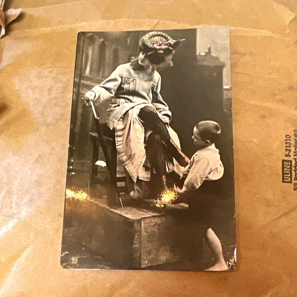 Vintage RPPC Woman & Child Postcard Printed in Germany Unposted